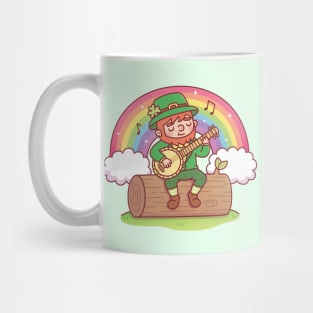 Cute Leprechaun Playing The Banjo Mug